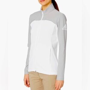 Adidas Golf Go-To Adapt Full-Zip White Neutral Sports Athletic Jacket